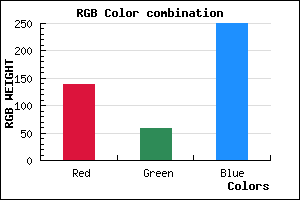 rgb background color #8B3BFA mixer