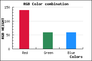 rgb background color #8B3B3B mixer