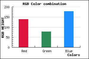 rgb background color #8B4EB2 mixer