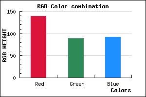 rgb background color #8B595C mixer