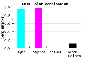 #0E07E3 color CMYK mixer