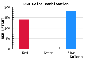rgb background color #8C00B5 mixer