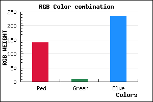 rgb background color #8C0AEB mixer