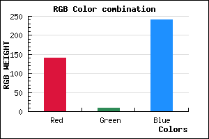 rgb background color #8C0AF0 mixer