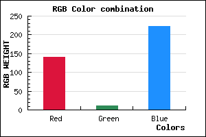 rgb background color #8C0BDF mixer
