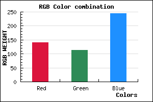 rgb background color #8C71F5 mixer