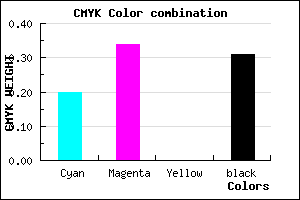 #8C74B0 color CMYK mixer