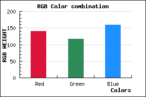 rgb background color #8C759F mixer