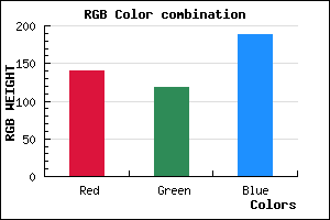 rgb background color #8C76BC mixer