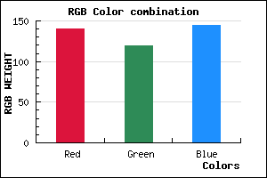 rgb background color #8C7791 mixer