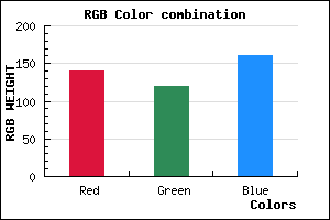 rgb background color #8C77A1 mixer