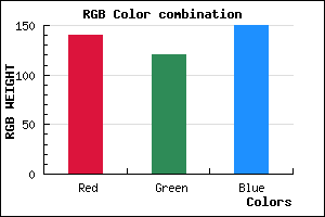 rgb background color #8C7896 mixer