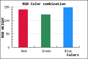 rgb background color #8C7A94 mixer