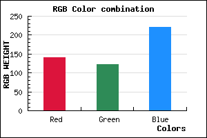 rgb background color #8C7ADC mixer