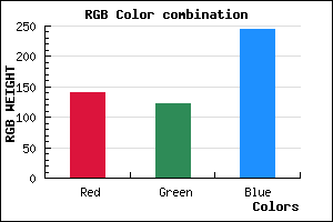 rgb background color #8C7AF5 mixer