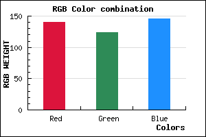 rgb background color #8C7C92 mixer