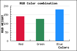 rgb background color #8C7DB3 mixer