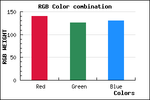 rgb background color #8C7E82 mixer