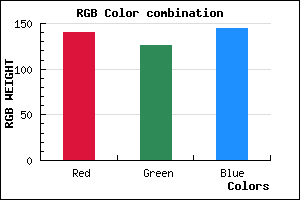 rgb background color #8C7E90 mixer