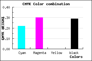 #8C7EB4 color CMYK mixer