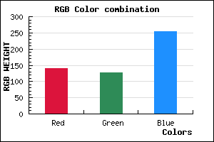 rgb background color #8C7EFE mixer