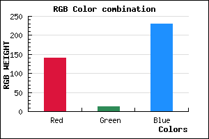 rgb background color #8C0DE6 mixer