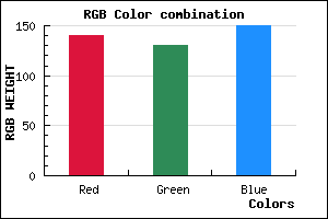 rgb background color #8C8296 mixer