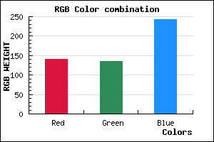 rgb background color #8C87F3 mixer