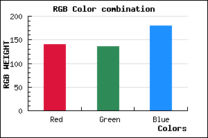 rgb background color #8C88B4 mixer