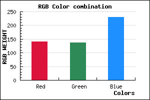 rgb background color #8C88E6 mixer