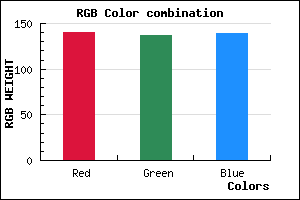 rgb background color #8C898B mixer