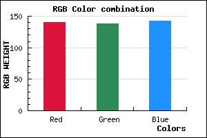 rgb background color #8C8A8E mixer