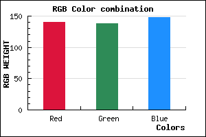 rgb background color #8C8A94 mixer