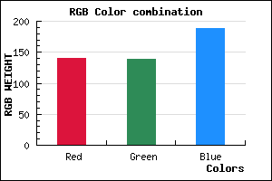 rgb background color #8C8BBD mixer