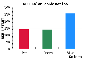 rgb background color #8C8BFF mixer