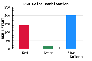 rgb background color #8C0FC9 mixer