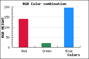 rgb background color #8C15C3 mixer