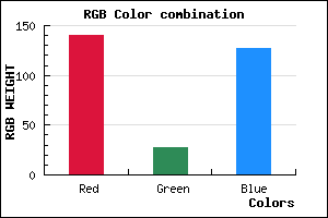 rgb background color #8C1B7F mixer