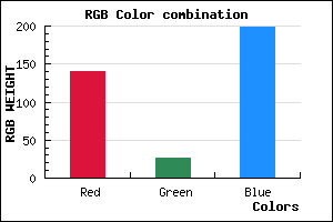 rgb background color #8C1BC7 mixer