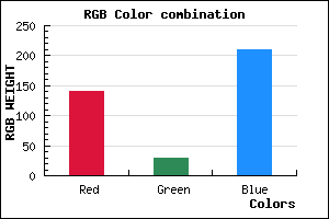 rgb background color #8C1DD1 mixer