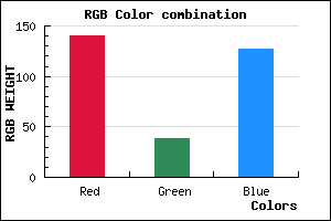 rgb background color #8C267F mixer