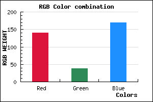 rgb background color #8C26A9 mixer