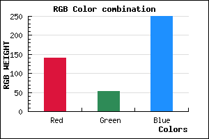 rgb background color #8C35FA mixer