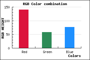 rgb background color #8C3A4D mixer