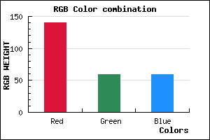 rgb background color #8C3B3B mixer