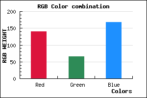 rgb background color #8C42A8 mixer