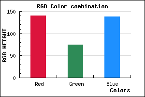 rgb background color #8C4B8A mixer