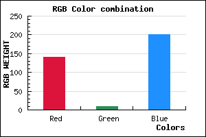 rgb background color #8C09C9 mixer