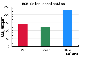 rgb background color #8D7AE6 mixer
