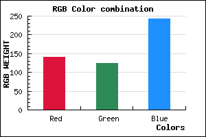 rgb background color #8D7CF2 mixer